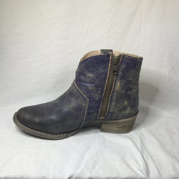 Circle G By Corral Ladies Ankle Boots Navy Star Inlay Studs Ankle Size 7 - Picture 4 of 8